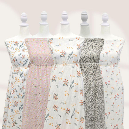 Exclusive Paint & Palette on White Mini Poly Swiss Dot Fabric (sold by half yards)