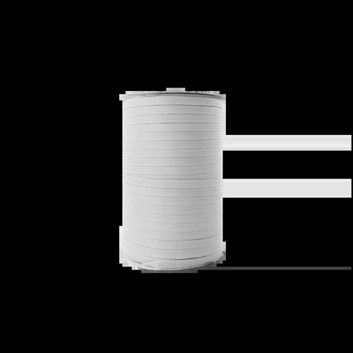 White 1/4" Braided Elastic (Sold By The Yard)