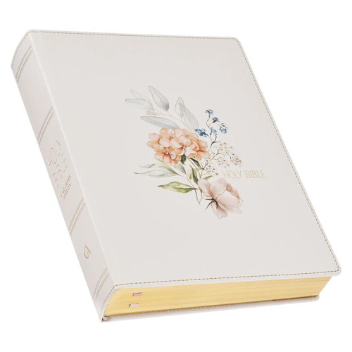 KJV Notetaking Bible White Floral