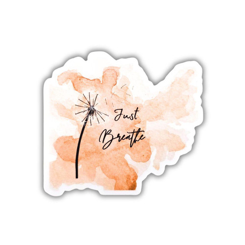 Just Breathe Waterproof Sticker