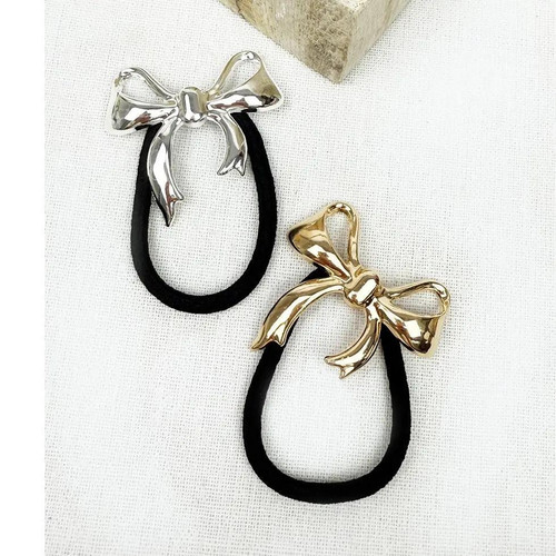 Metal Bow Ponytail Holder
