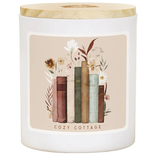 Floral Fall Books Candle