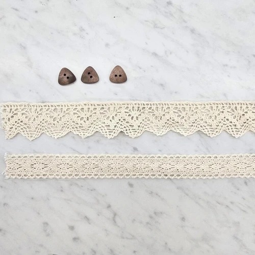 1" Cream Lace (sold by half yards)