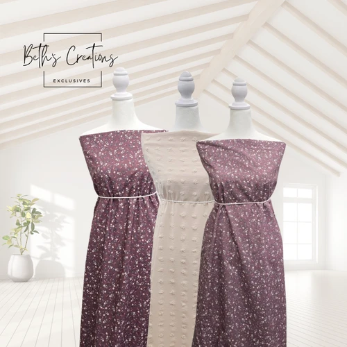 Small Elegant PL Round Poly Swiss Dot Fabric (sold by half yards)