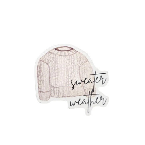 Sweater Weather Waterproof Sticker