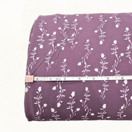 Rose Sprig P 4 Way Stretch Crinkle Poly Fabric (sold by half yards)