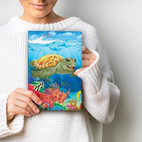 Underwater Turtle Diamond Painting Crystal Art Notebook