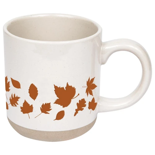 Cream Mug With Leaves