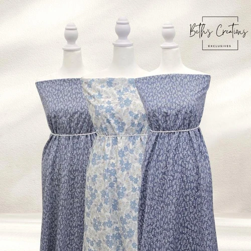 Fall Leafs L 4 Way Stretch Crinkle Poly Fabric (sold by half yards)
