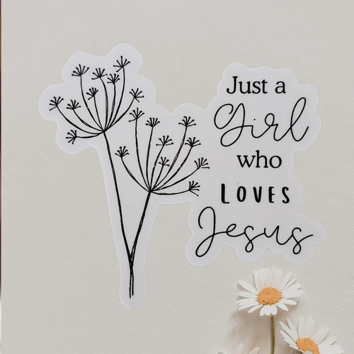 Just A Girl Waterproof Sticker