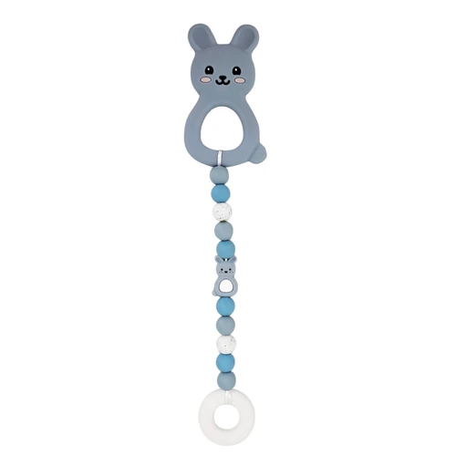 Blue Grey Bunny Single String Beads