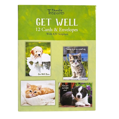 Baby Animals Get Well Boxed Greeting Cards