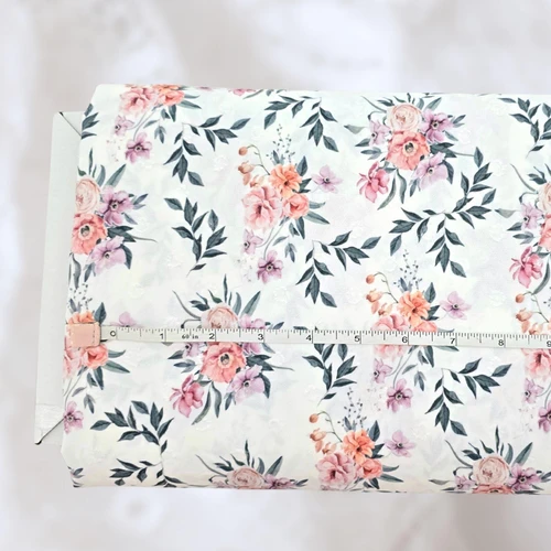 Anemone White Round Poly Swiss Dot Fabric (sold by half yards)