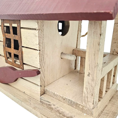 Wood Holiday Bird Feeder