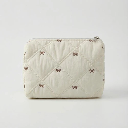 Simple Cotton Quilted Bow Bag