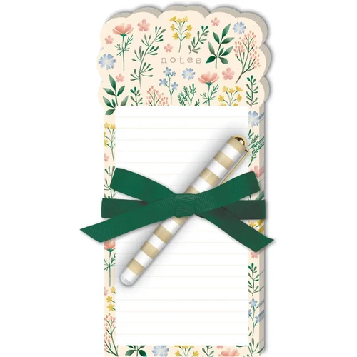 Cream Floral Garden List Pad