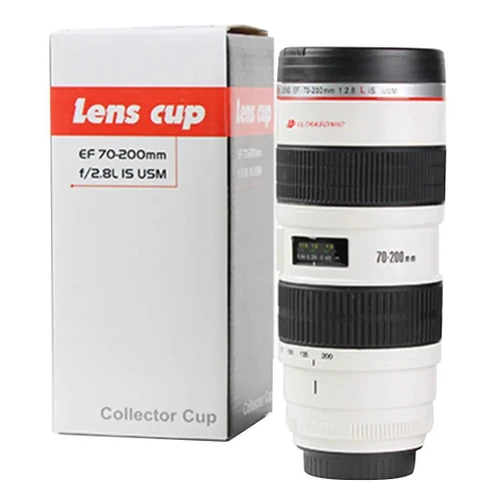 White Camera Lens Mug
