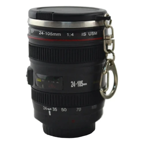 Camera Lens Shot Glass Keychain
