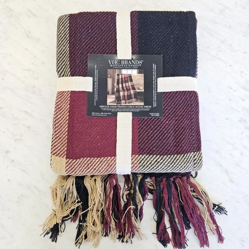 Black, Red, & Tan Throw