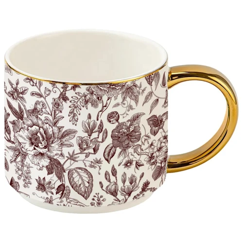 Brown Delft Coffee Mug
