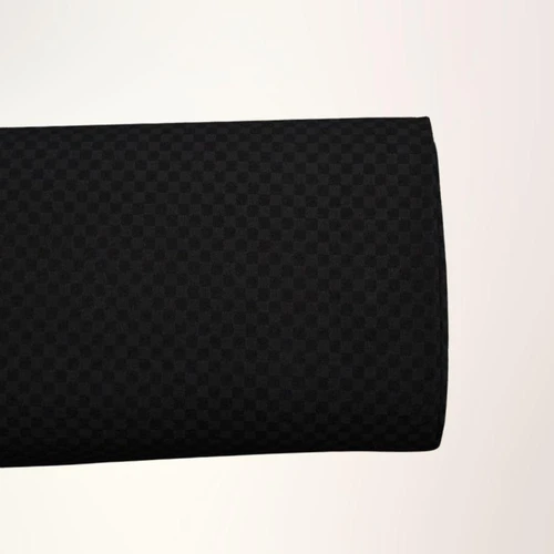 Black Checkerboard Poly Fabric (sold by half yards)