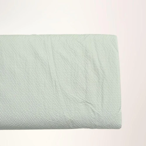 Pale Green Seersucker Poly Fabric (sold by half yards)