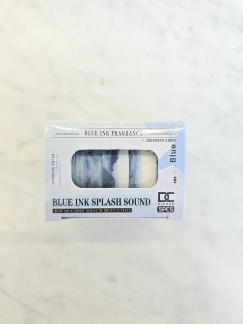 Blue Ink Splash Sound Washi Tape