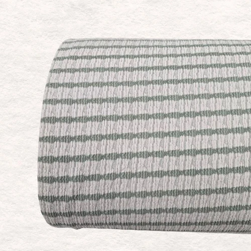 Sage/Off White Guapo Stripe Fabric (sold by half yards)