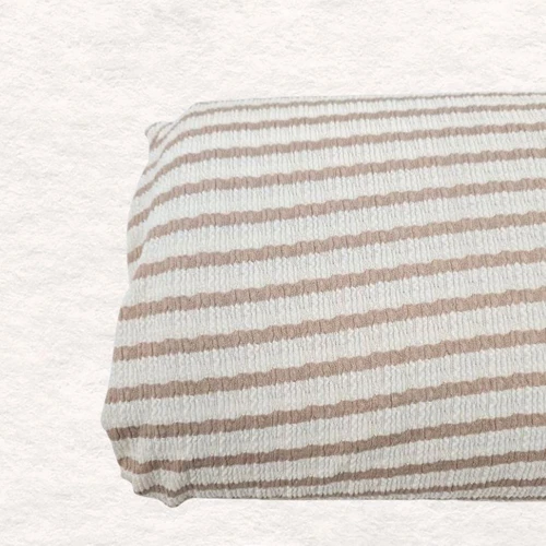 Cream/Camel Guapo Stripe Fabric (sold by half yards)