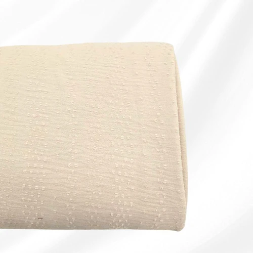 Cream Mini Poly Swiss Dot Stripes (sold by half yards