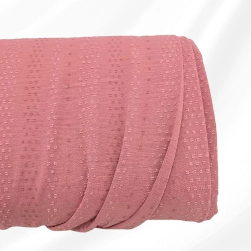 Pink Mini Poly Swiss Dot Stripes (sold by half yards)
