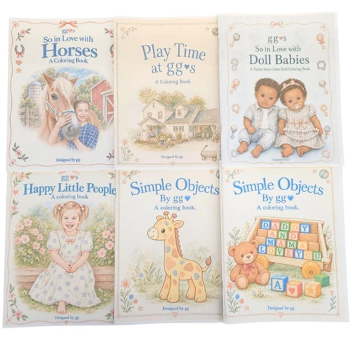 8 1/2" x 11" Coloring Books By GG