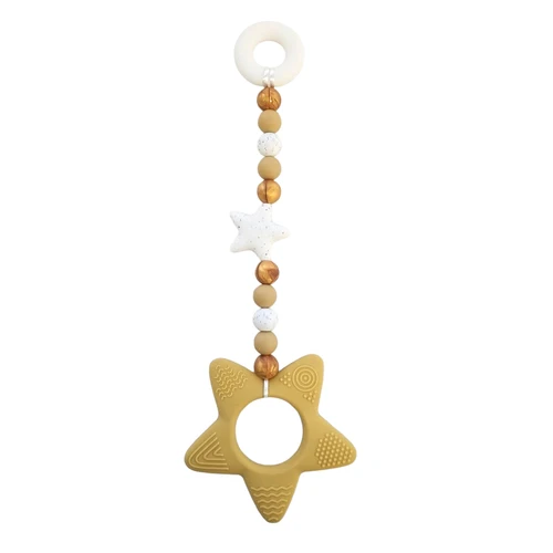 Yellow Star Single String Beads