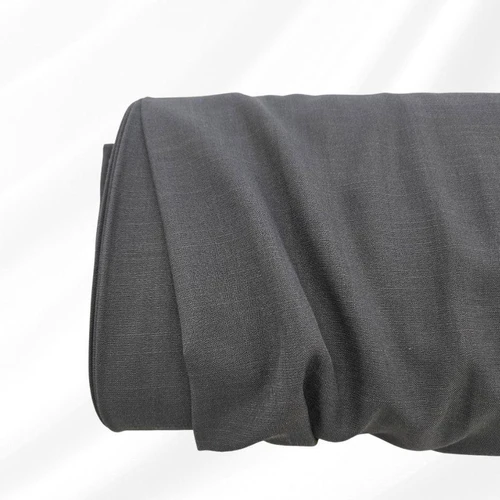 Charcoal Poly Vintage Weave Fabric (sold by half yards)