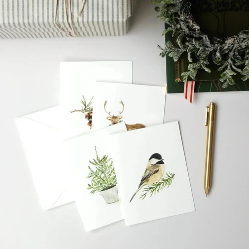 Evergreen Christmas Assorted Notecard Set