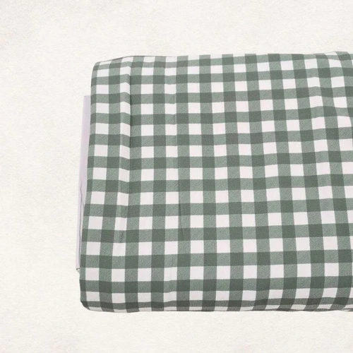 Green Plaid Lightweight Pineskin Fabric (sold by half yards)
