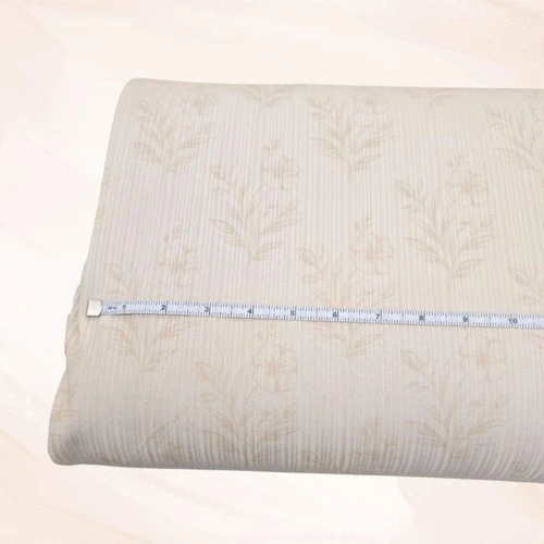 Tan Sprig Variegated Rib Knit Fabric (sold by half yards)