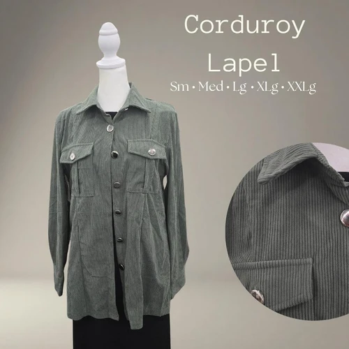 Corduroy Lapel Cardigan