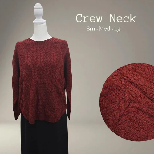 Crew Neck Knit Pullover