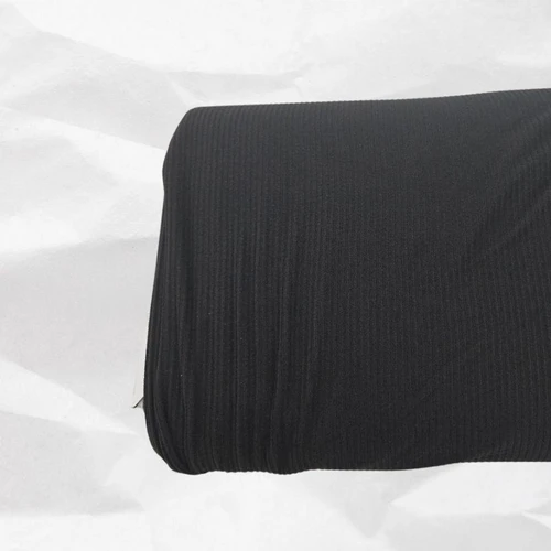 Black Kelsey Rib Knit (sold by half yards)