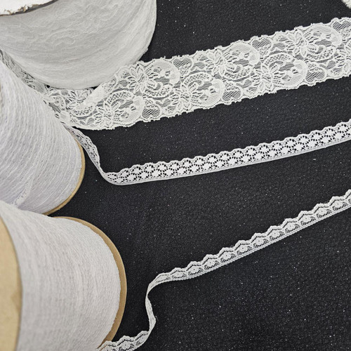 2+3\8" White Stretch Galloon Lace