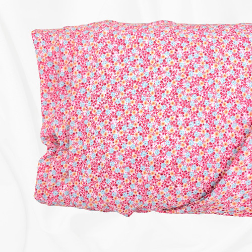 Beth's Exclusive Bright Girly Ditsy Floral Design 4-Way Stretch Crinkle Poly Fabric (sold by half yard)