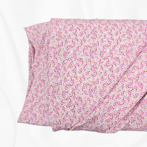 Beth's Exclusive Pastel Girly Micro Floral Design 4-Way Stretch Crinkle Poly Fabric (sold by half yard)