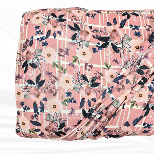 Exclusive Rose Blossoms and Buds Plaid Single Brushed DTY Fabric (sold by half yard)