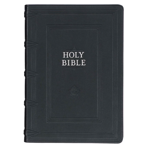 Black Faux Leather King James Study Bible with Thumb Index
