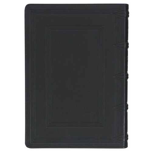 Black Faux Leather King James Study Bible with Thumb Index