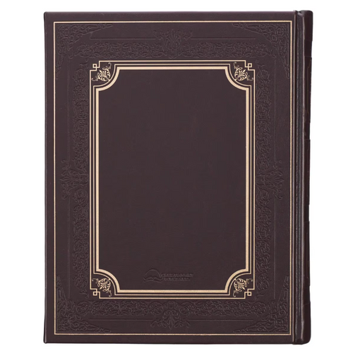 Dark Brown Faux Leather Hardcover King James Version Family Bible