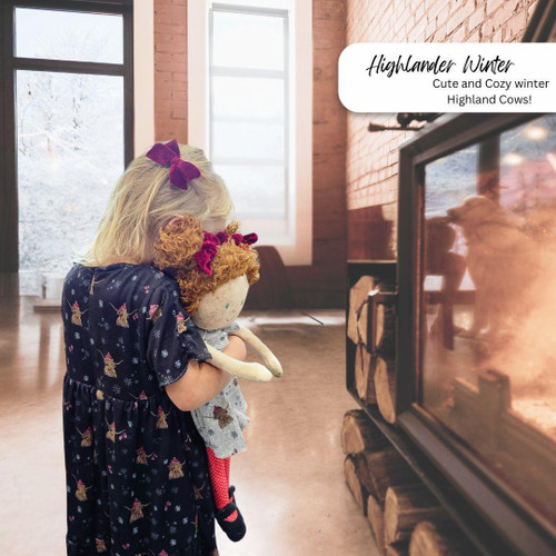 Beth's Exclusive Black Highlander Winter Flannel Knit Fabric (sold by half yard)