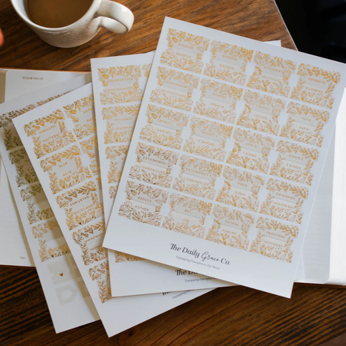 Cream Gold Foil Bible Tabs