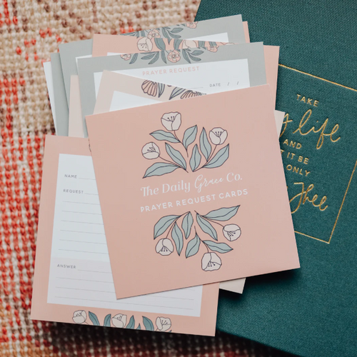 Prayer Request Cards - Teal Floral